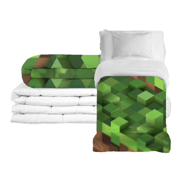 Manta terapéutica original - Manta con peso de paisaje Minecraft con funda de algodón para niños y adultos