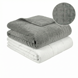 Manta terapéutica original - Manta con peso con funda para las 4 estaciones en gris para adultos