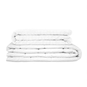 Manta terapéutica original - Manta con peso con funda para las 4 estaciones en verde abeto para adultos