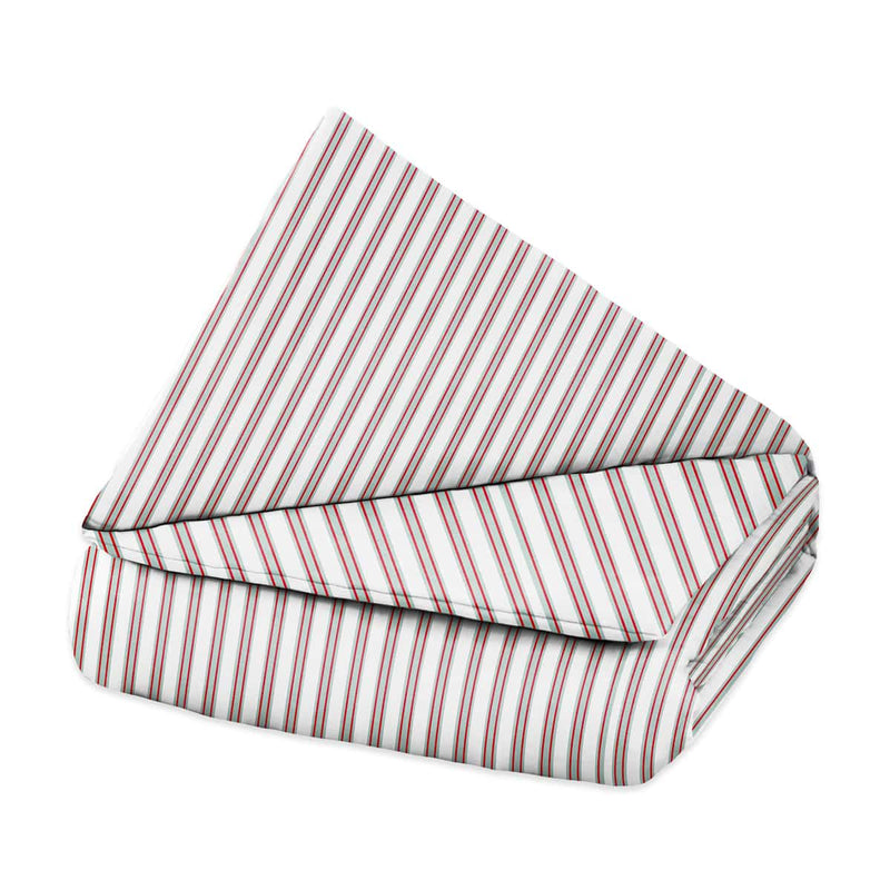 Manta terapéutica original - Funda de algodón en rojo verde a rayas