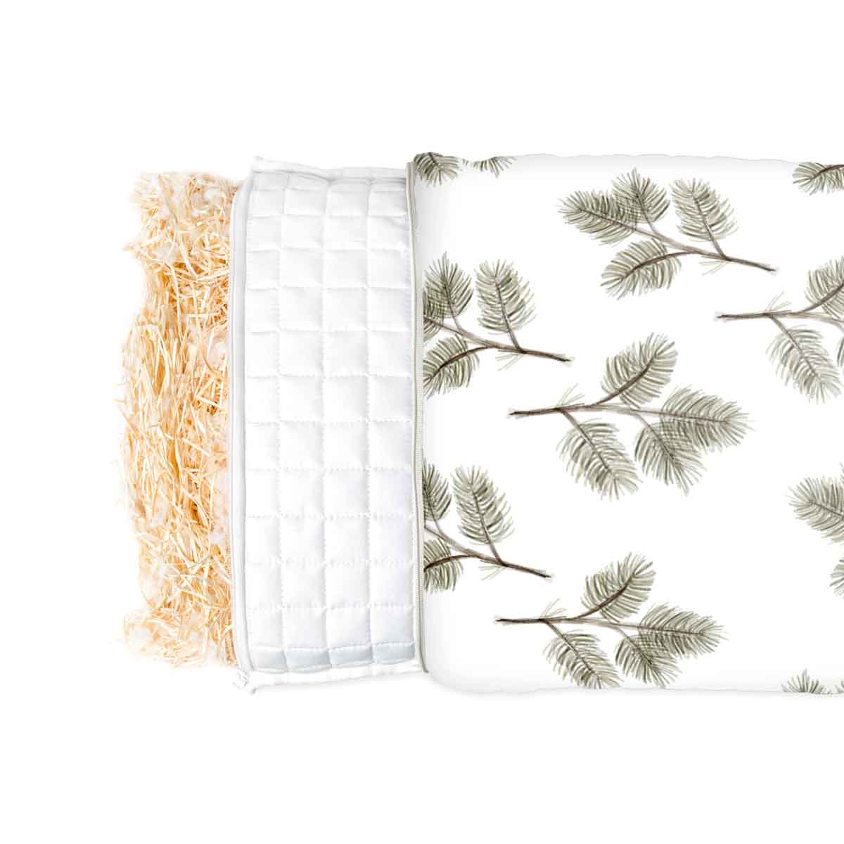 Almohada de salud blanca con ramas para adultos