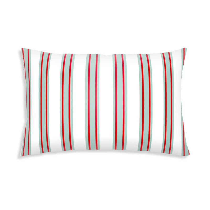 Almohada de salud a rayas roja y verde para adultos