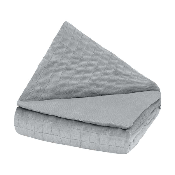 Manta terapéutica original - Manta con peso con funda para 4 estaciones en gris para niños