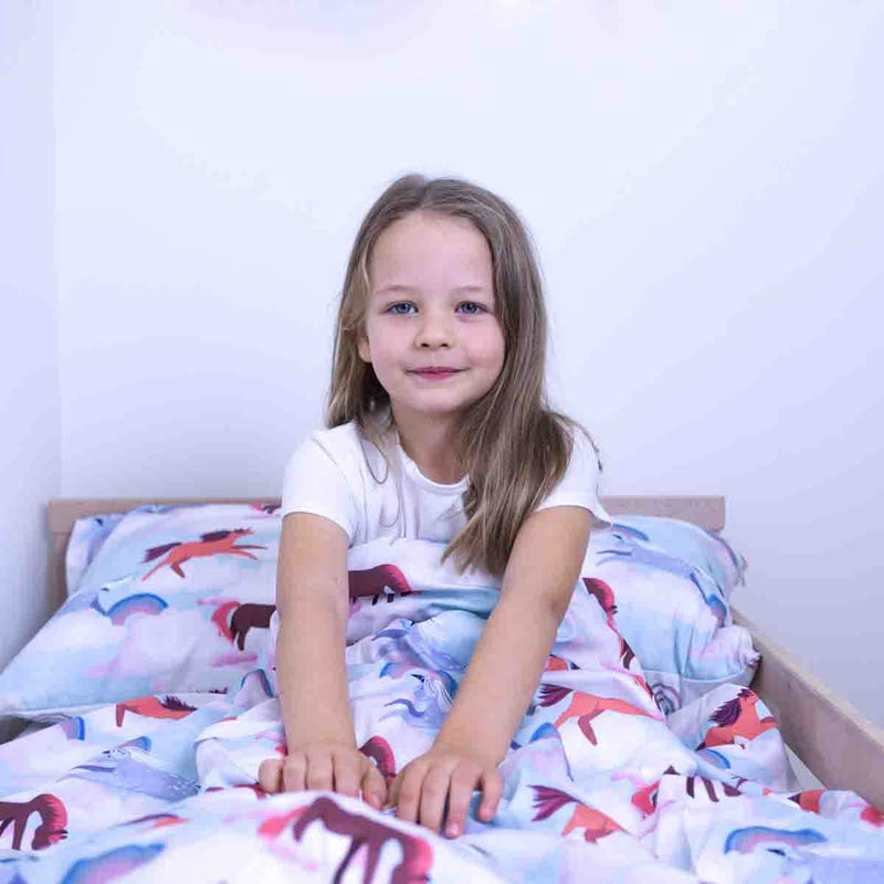 Manta terapéutica original - Manta de peso para caballos con funda de algodón para niños