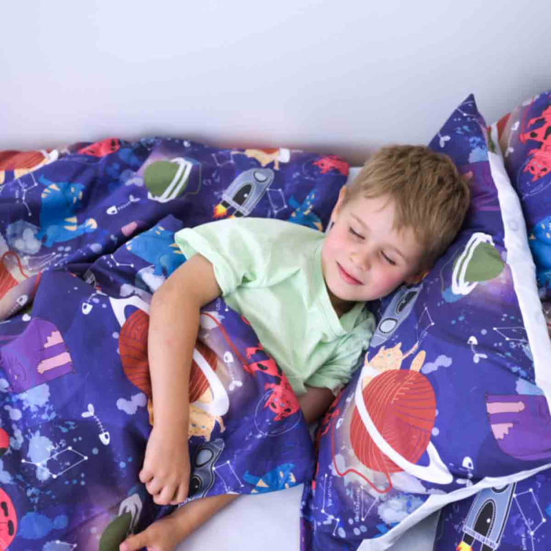 Manta terapéutica original - Manta con peso del espacio exterior con funda de algodón para niños