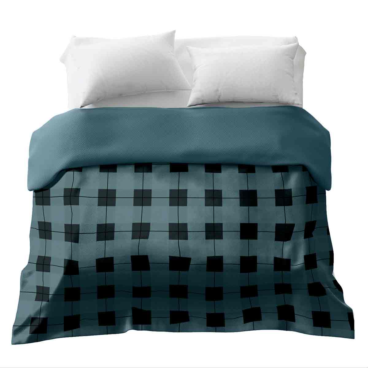 Manta terapéutica original - Funda de algodón en negro azul