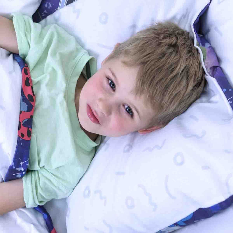 Manta terapéutica original - Manta con peso del espacio exterior con funda de algodón para niños