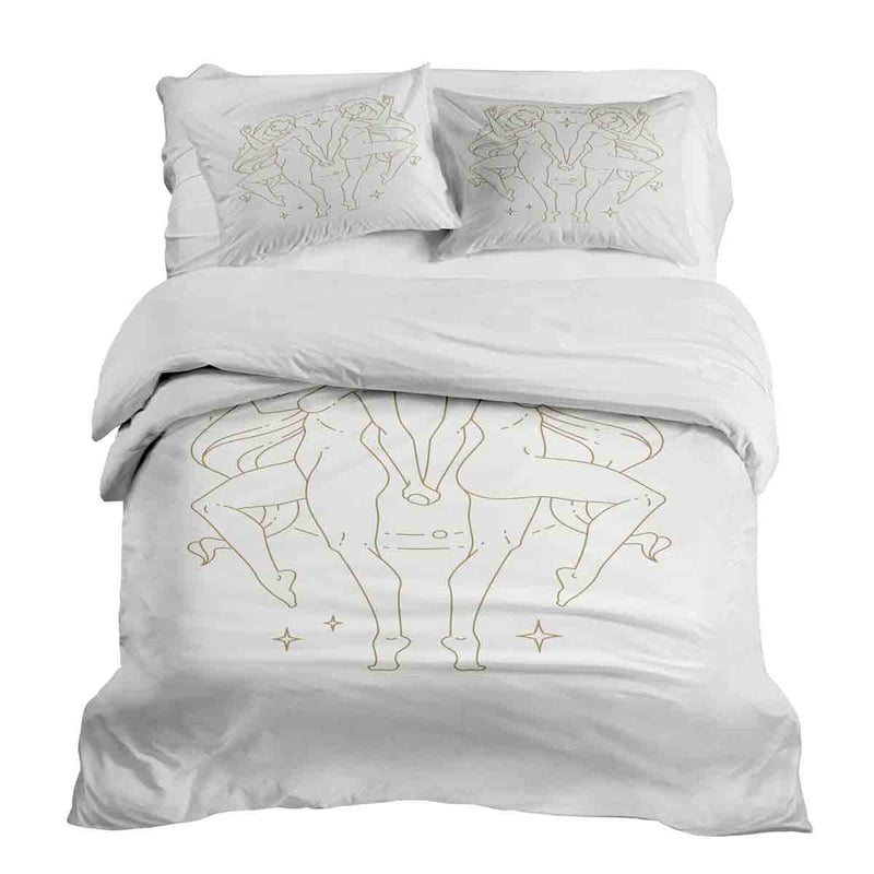 Juego de ropa de cama con manta terapéutica Estrella zodiacal Géminis