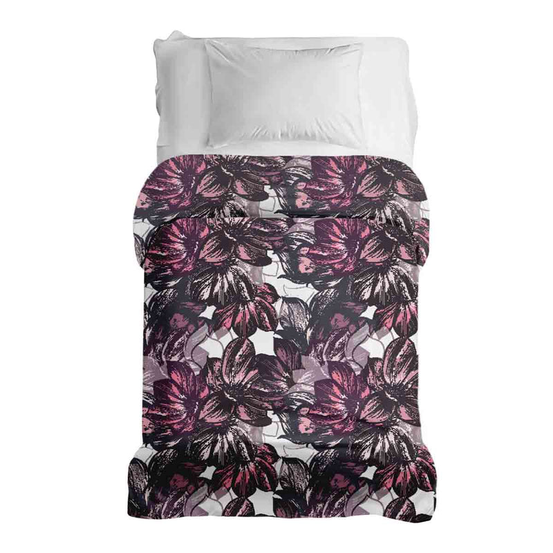 Manta terapéutica original - Funda de algodón con mar de flores moradas