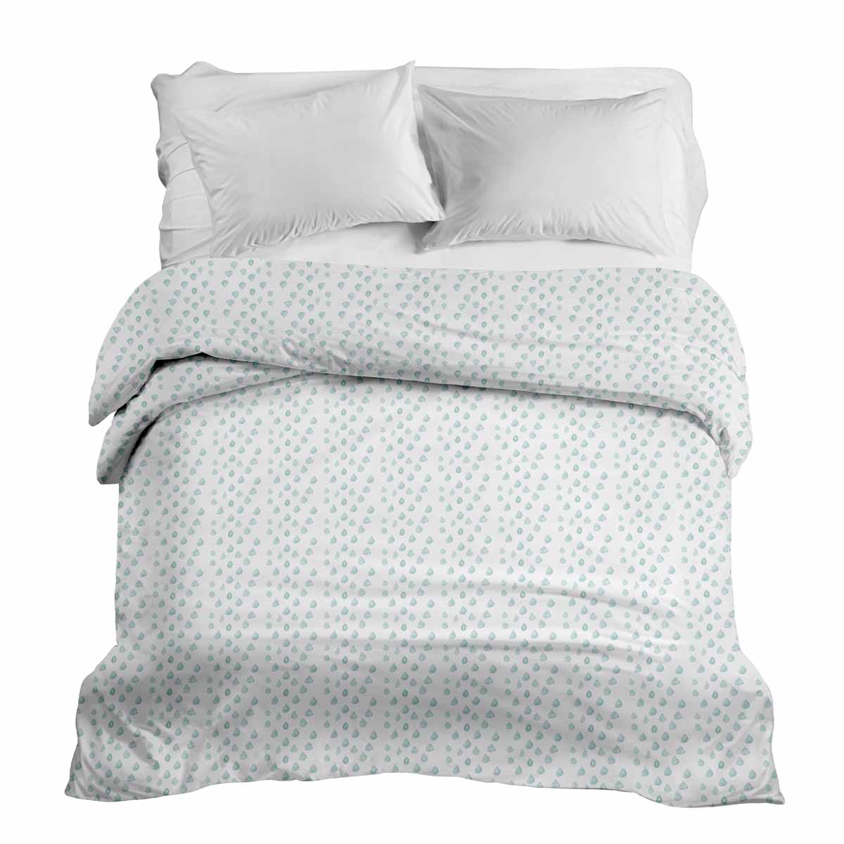Manta terapéutica original - Funda de algodón con gotas azules
