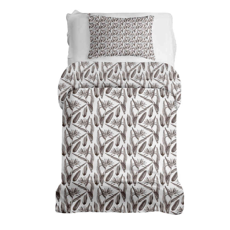 Set de ropa de cama con manta terapéutica blanca con maíz