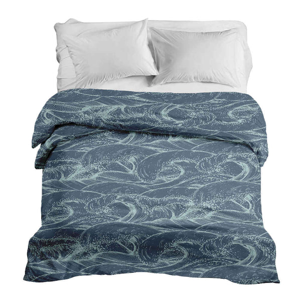 Manta terapéutica original - Funda de algodón Olas en el mar