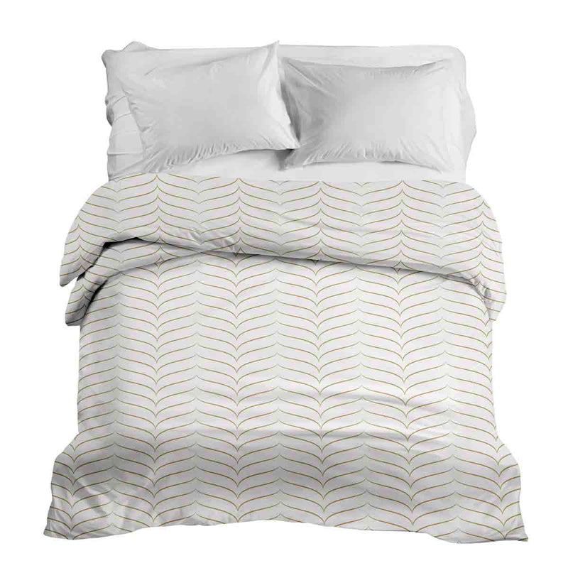 Manta terapéutica original - Funda de algodón con forma de V dorada