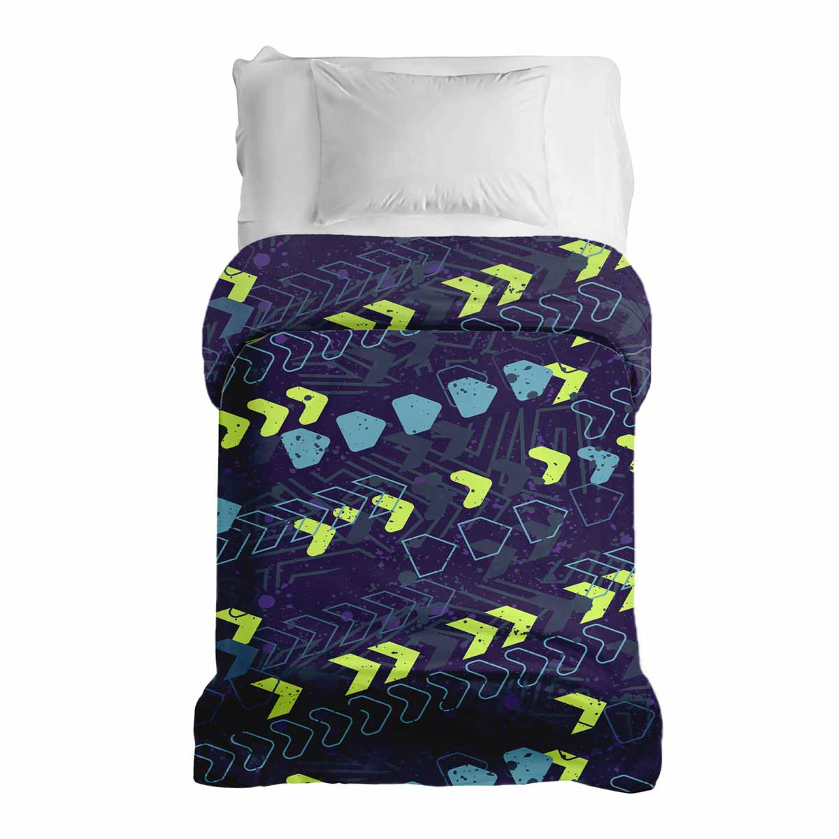 Manta terapéutica original - Funda de algodón azul oscuro con flechas