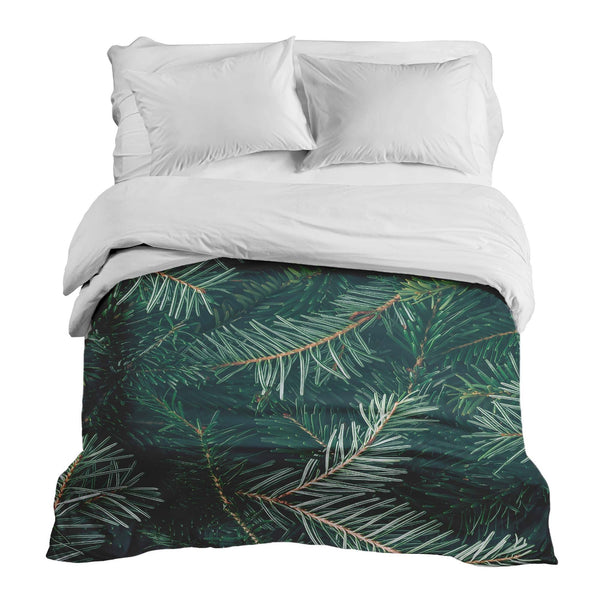 Manta terapéutica original - Funda de algodón con ramas de abeto verdes