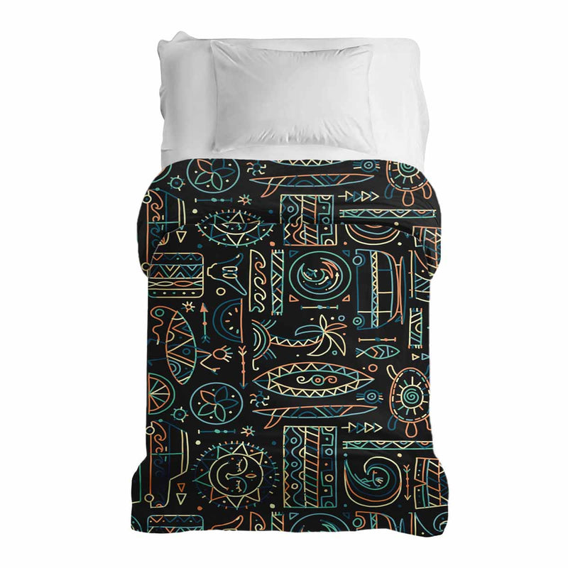 Manta terapéutica original - Funda de algodón con patrón hawaiano verde