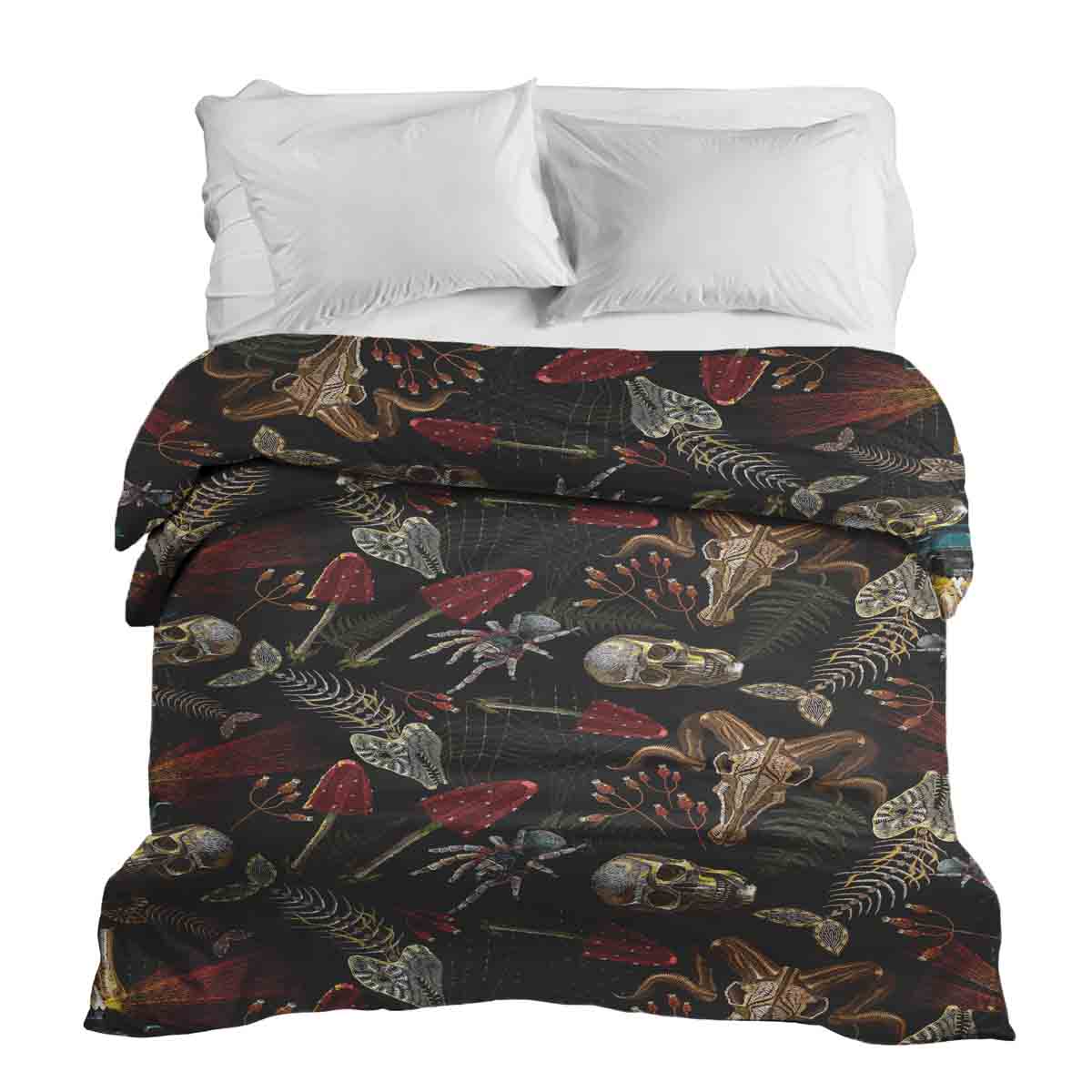 Manta terapéutica original - Funda de algodón Halloween esqueleto