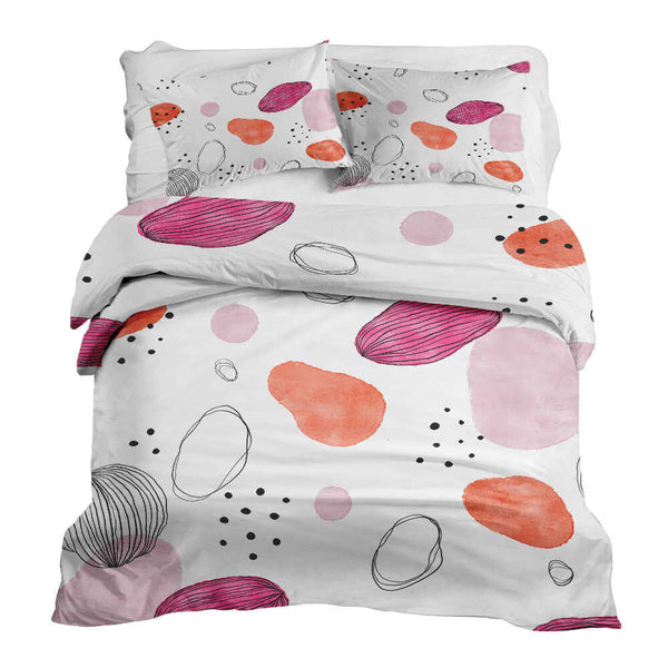 Set de ropa de cama con mantas terapéuticas círculos abstractos