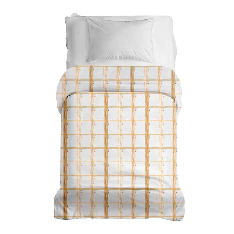 Manta terapéutica original - Funda de algodón amarillo a cuadros