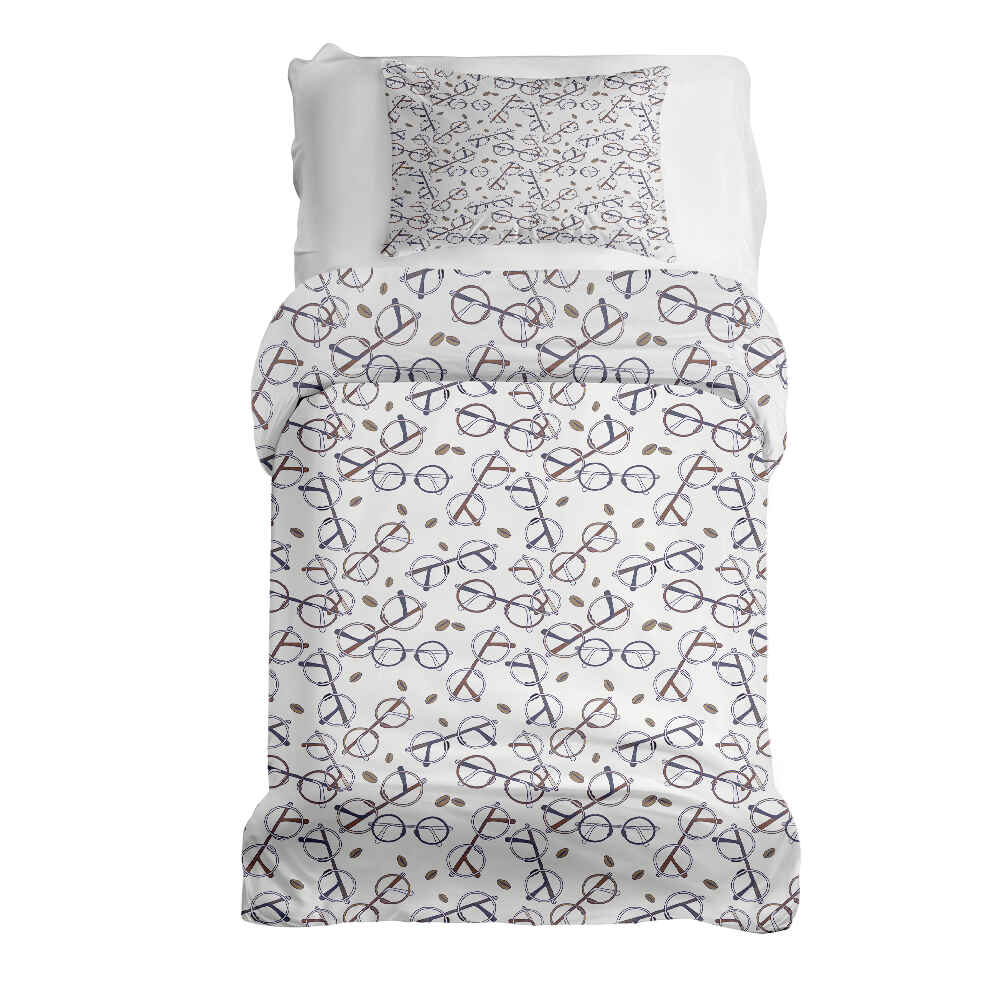 Set de ropa de cama con manta terapéutica y las gafas de Harry