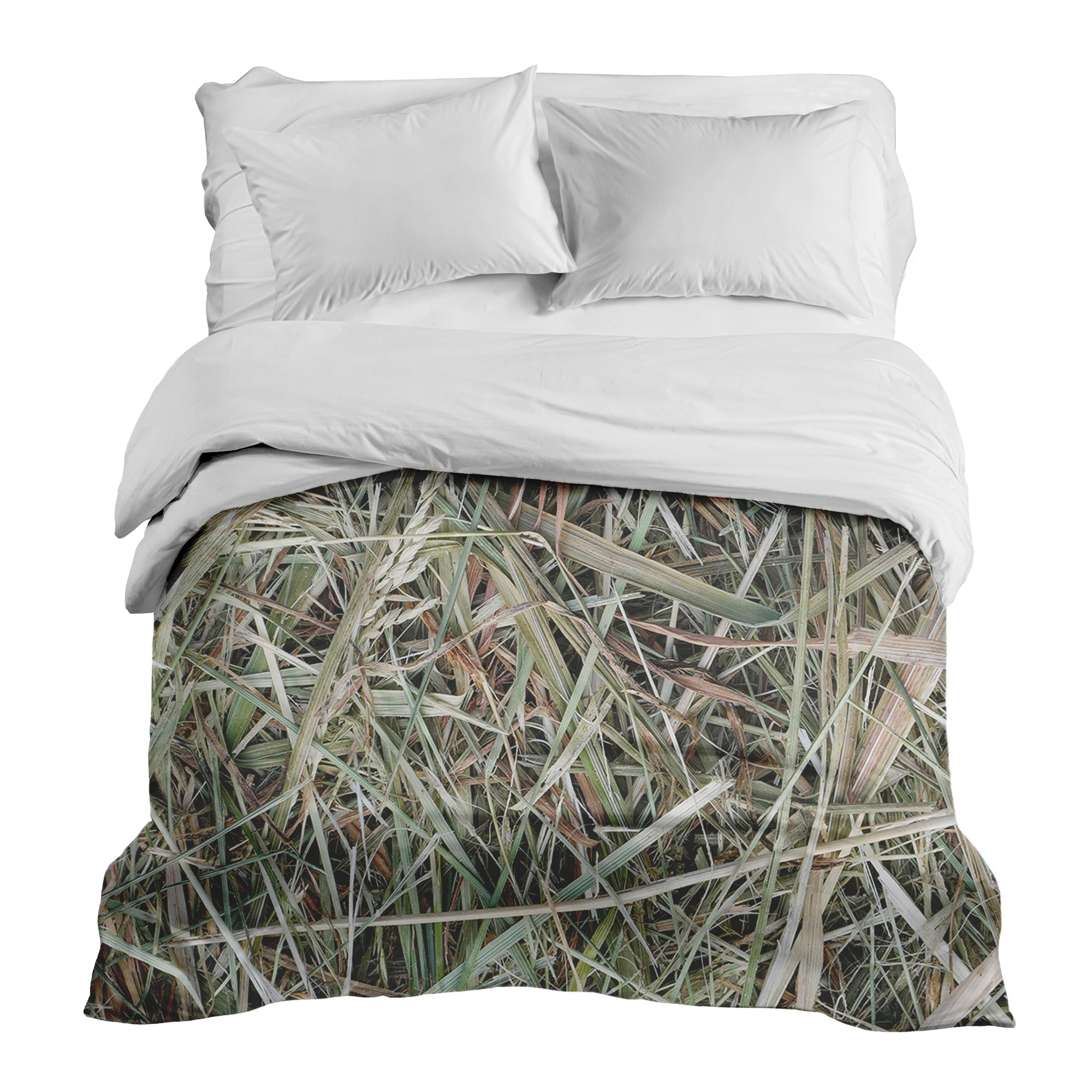 Manta terapéutica original - Funda de algodón blanca con paja