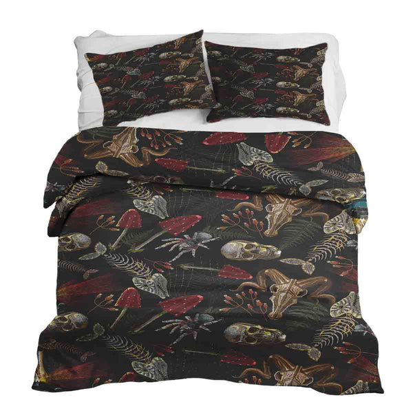 Set de ropa de cama con manta terapéutica Halloween esqueleto