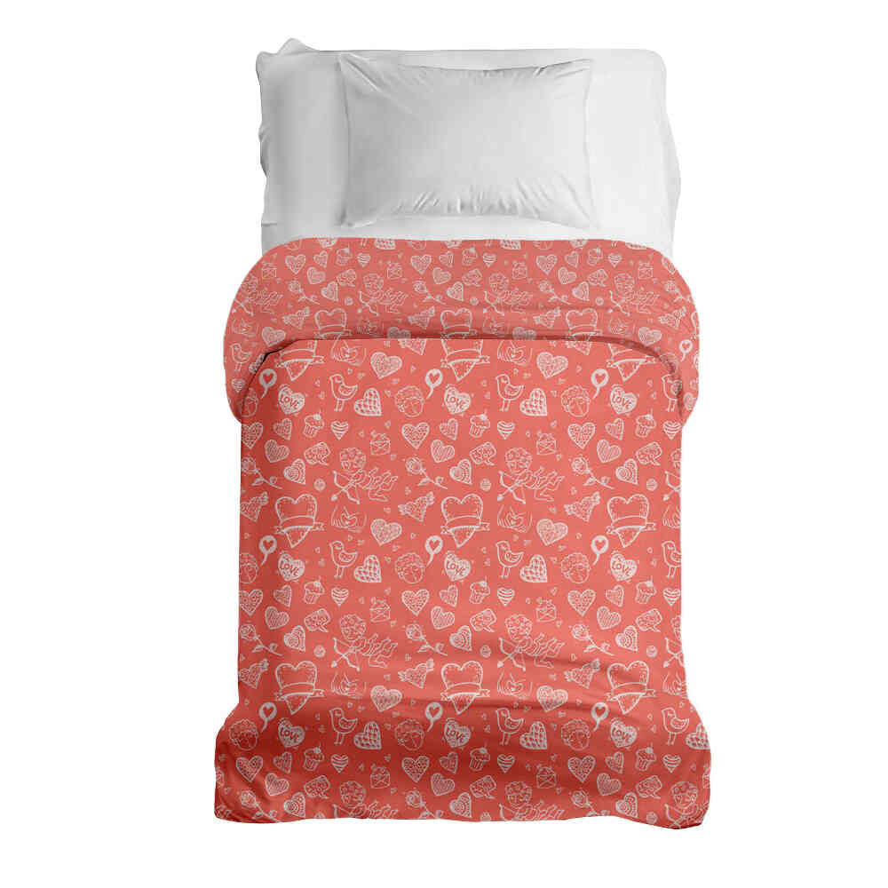 Funda de algodón para manta térmica Amor y flecha de amor