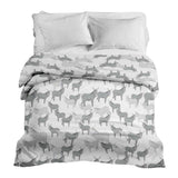 Manta terapéutica original - Funda de algodón gris con burros