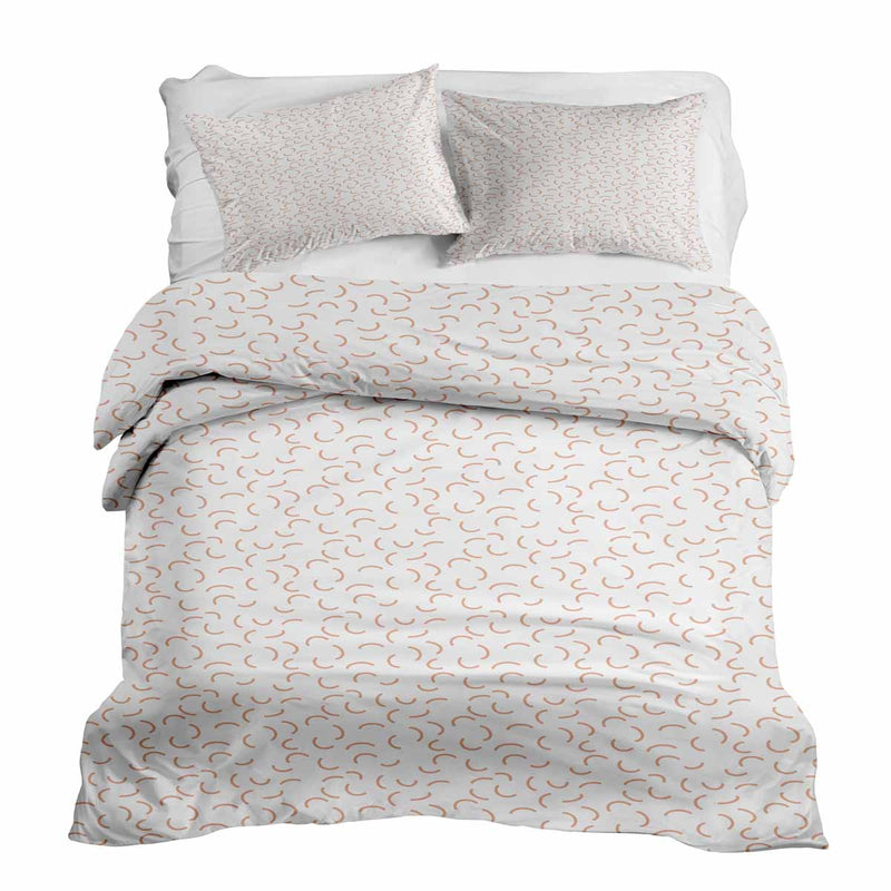 Juego de ropa de cama con mantas terapéuticas blancas con semicírculos