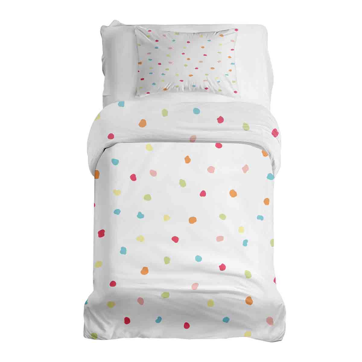 Set de ropa de cama con mantas terapéuticas puntos coloridos