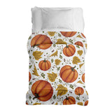 Manta terapéutica original - Funda de algodón blanca con grandes calabazas
