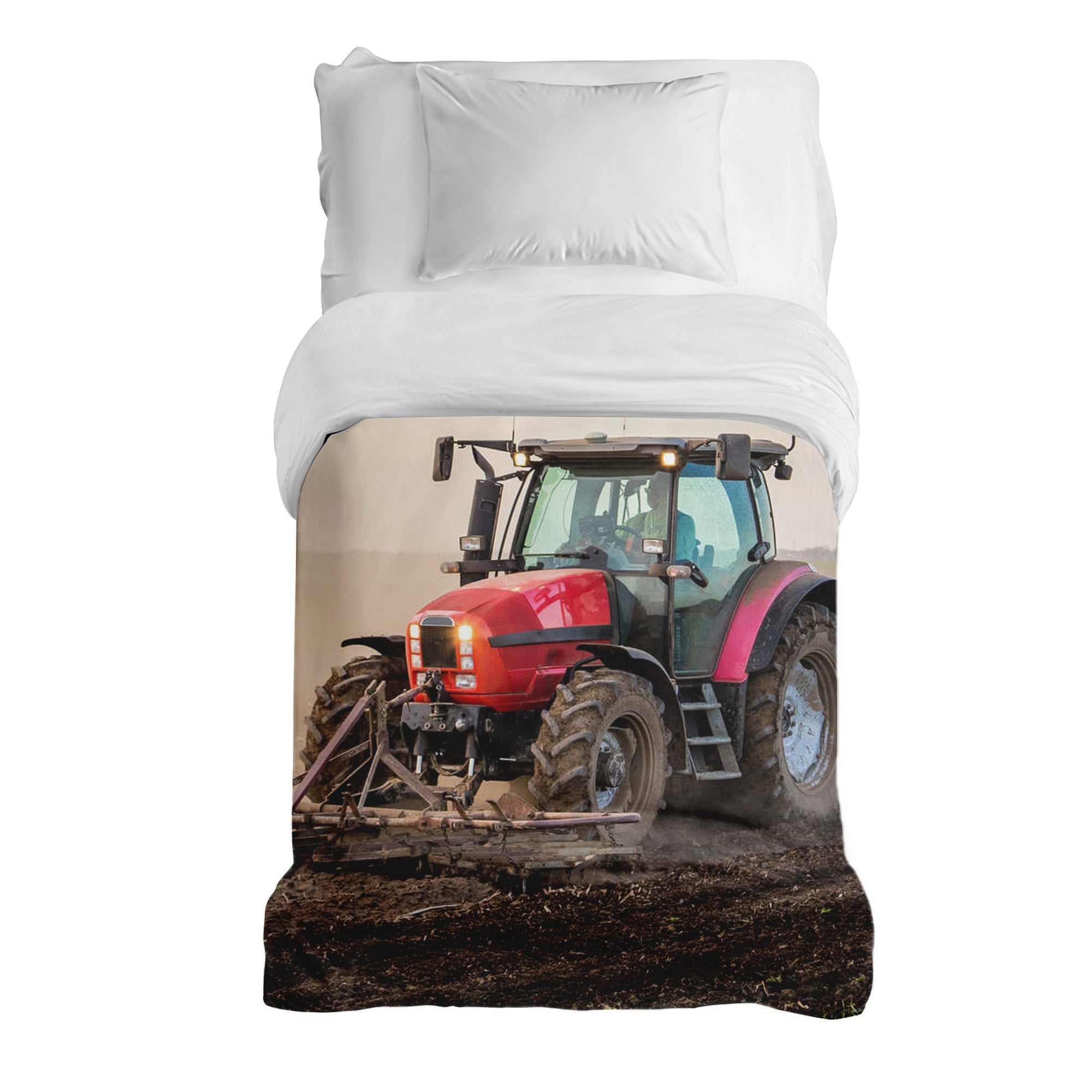 Manta terapéutica original - Funda de algodón con gran tractor