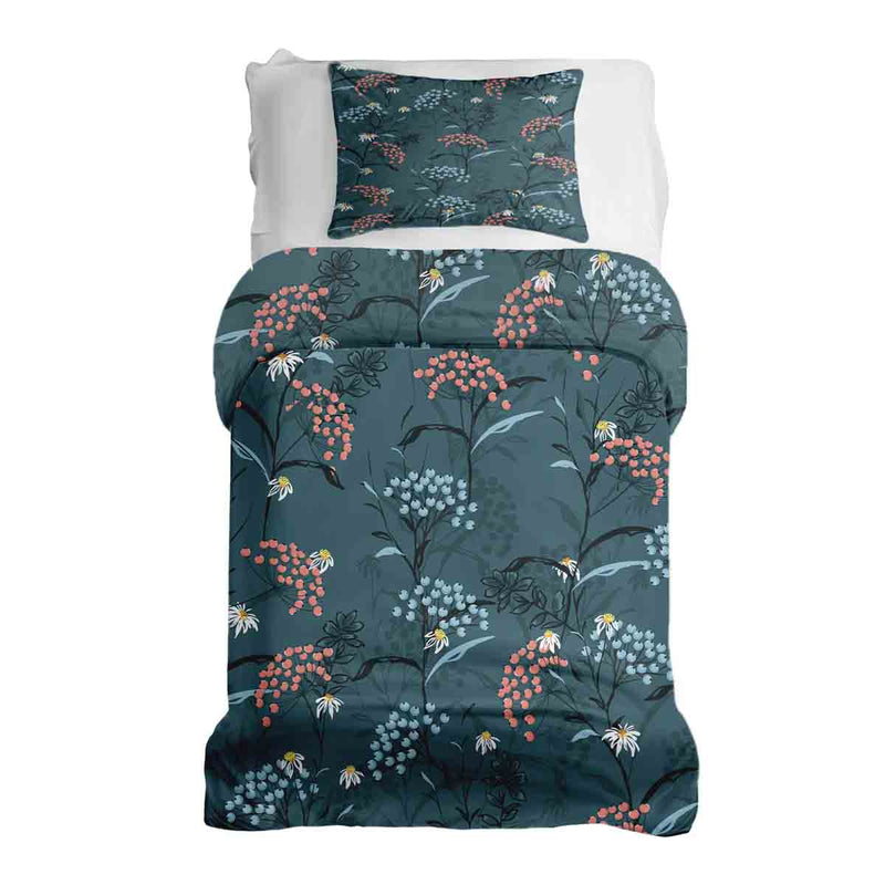 Juego de ropa de cama con manta terapéutica Flores de primavera