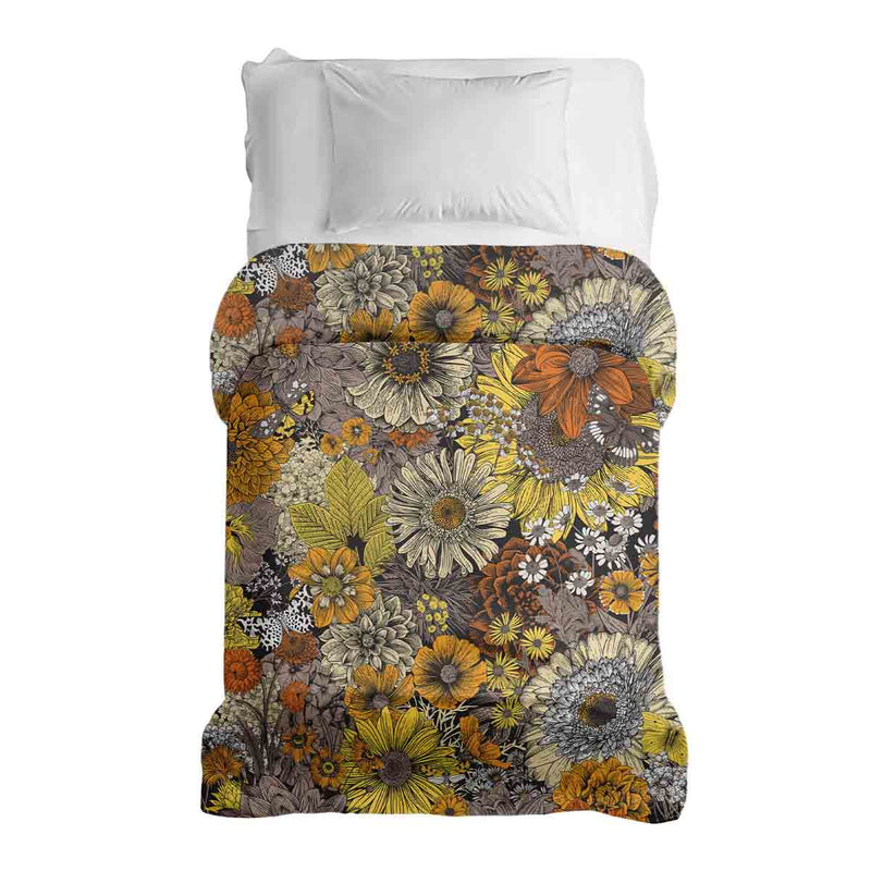 Manta terapéutica original - funda de algodón flores amarillas