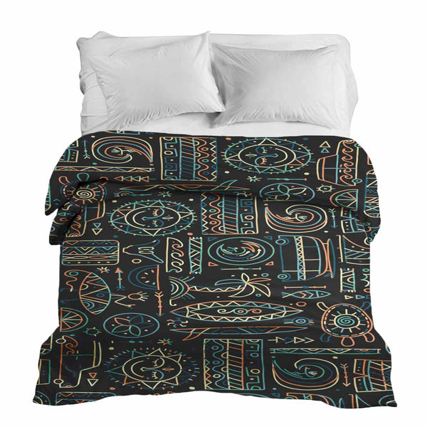 Manta terapéutica original - Funda de algodón con patrón hawaiano verde
