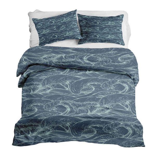 Set de ropa de cama con manta terapéutica Ondas en el mar