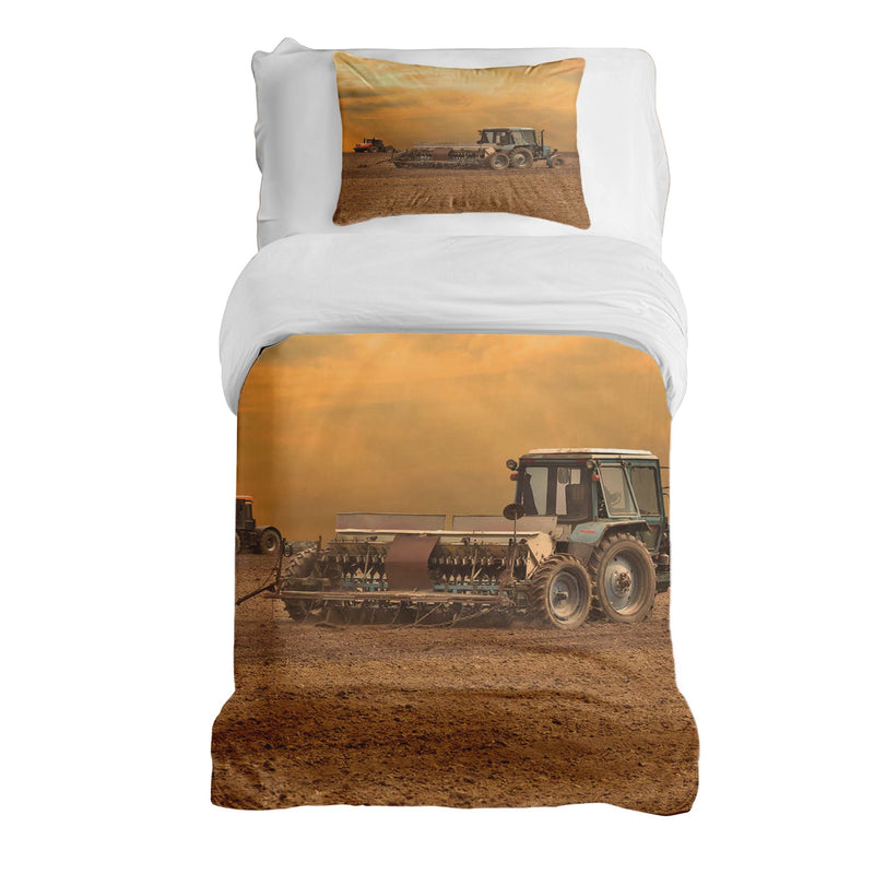 Set de ropa de cama con mantas terapéuticas Dos tractores
