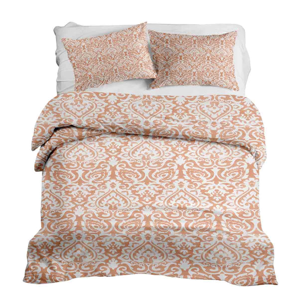 Set de ropa de cama con manta terapéutica Boho naranja