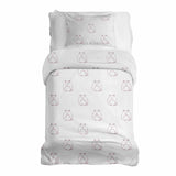 Juego de ropa de cama con manta terapéutica blanca con gato
