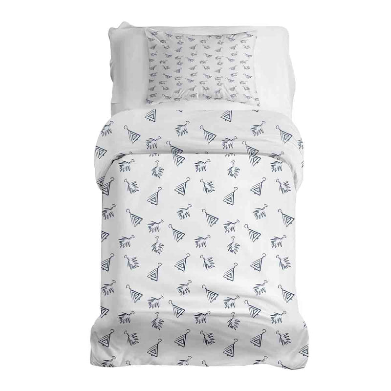 Juego de ropa de cama de mantas terapéuticas blancas con pendientes bohemios