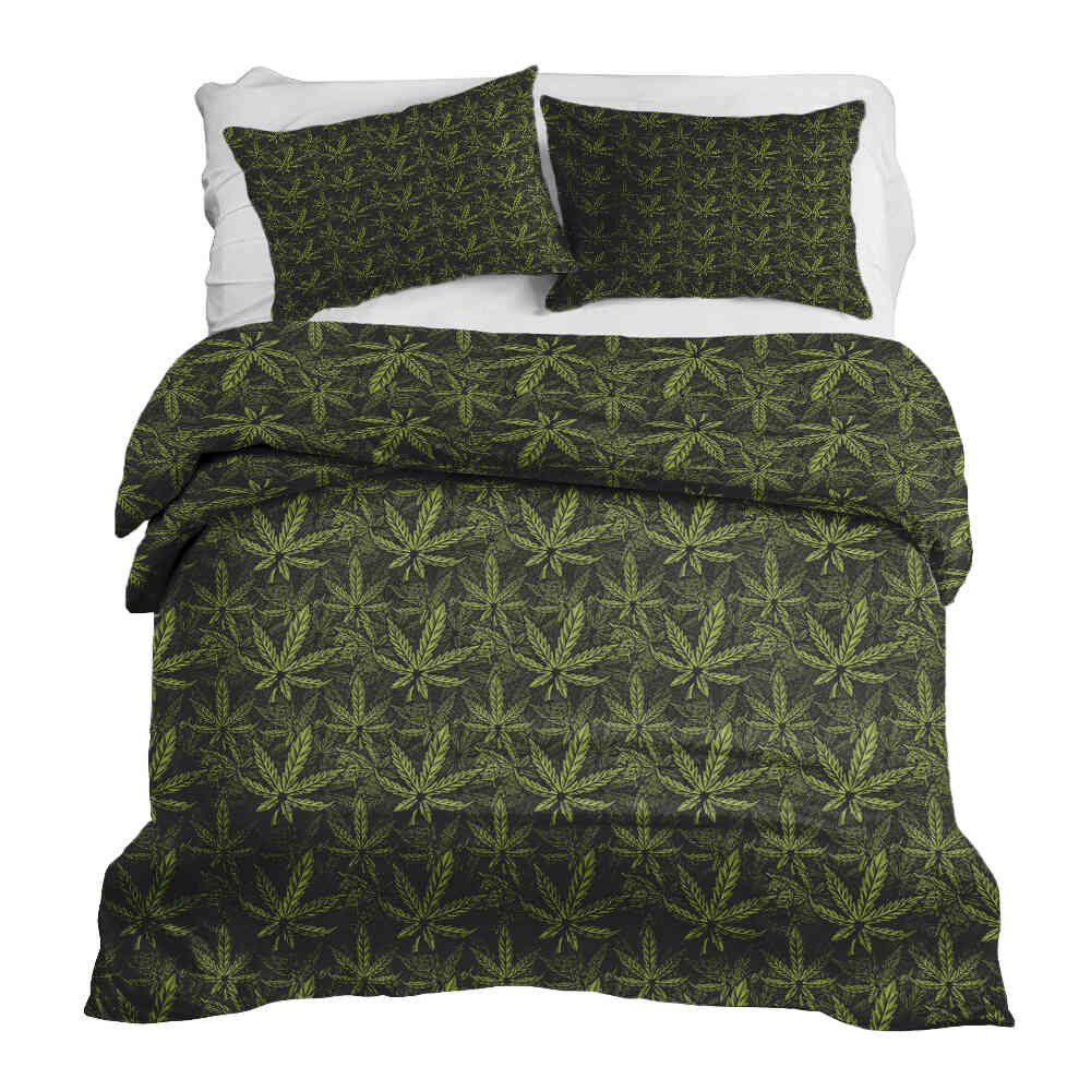 Set de ropa de cama con manta terapéutica de hoja de cáñamo