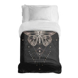 Manta terapéutica original - Funda de algodón negra con mariposa