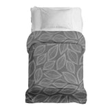 Manta terapéutica original - Funda de algodón gris con hojas de palma blancas