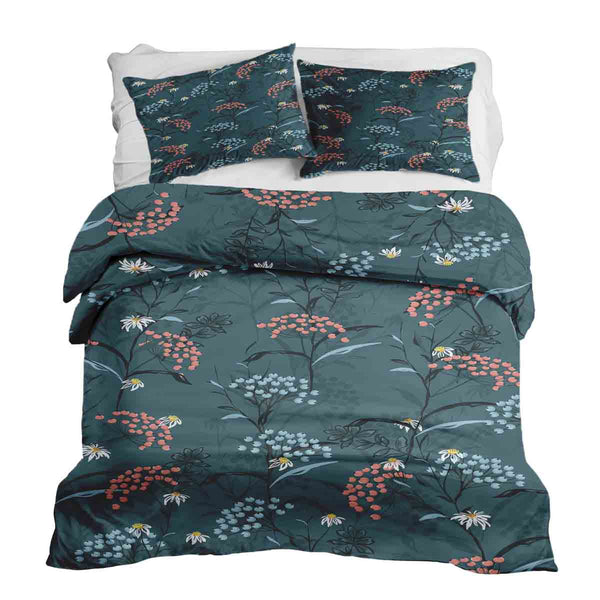 Juego de ropa de cama con manta terapéutica Flores de primavera