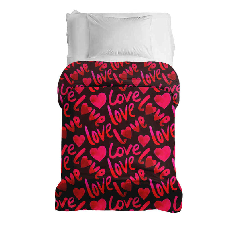 Manta terapéutica original - Funda de algodón negra con inscripción Love