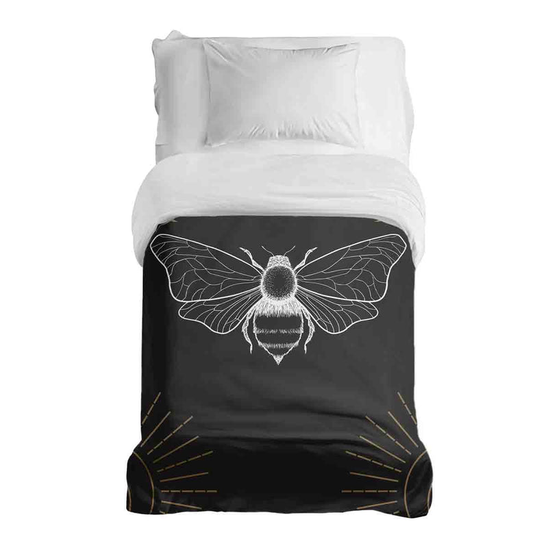 Manta terapéutica original - Funda de algodón negra con polilla
