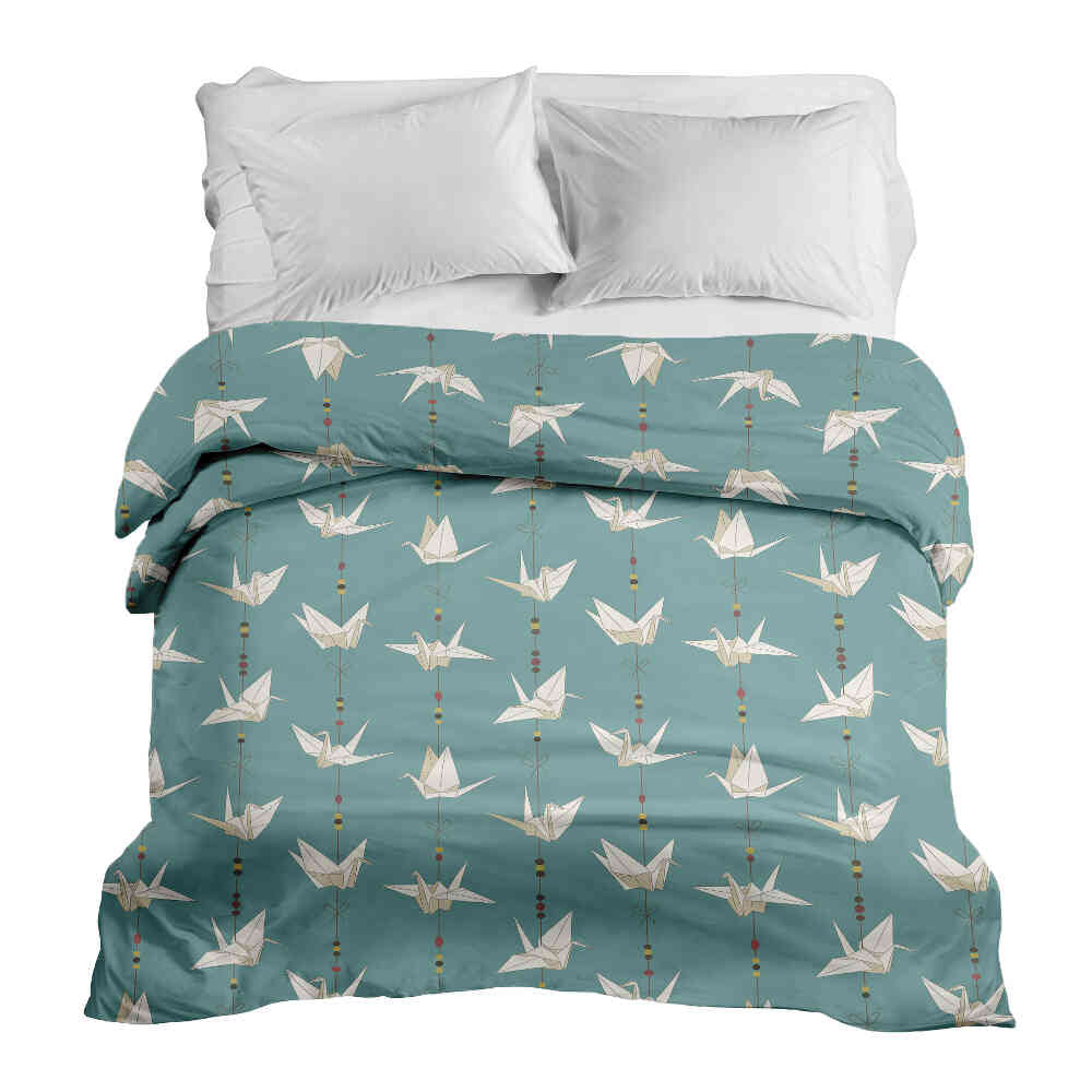 Manta terapéutica original - Funda de algodón Funda Origami Cisne