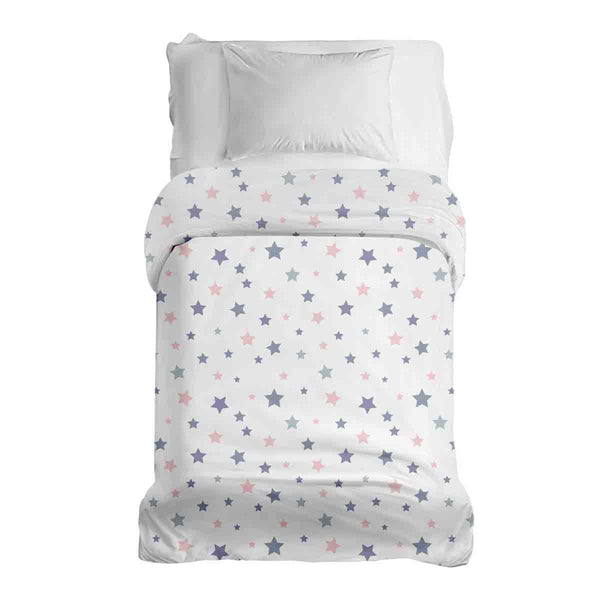 Manta terapéutica original - Funda de algodón blanca con estrellas