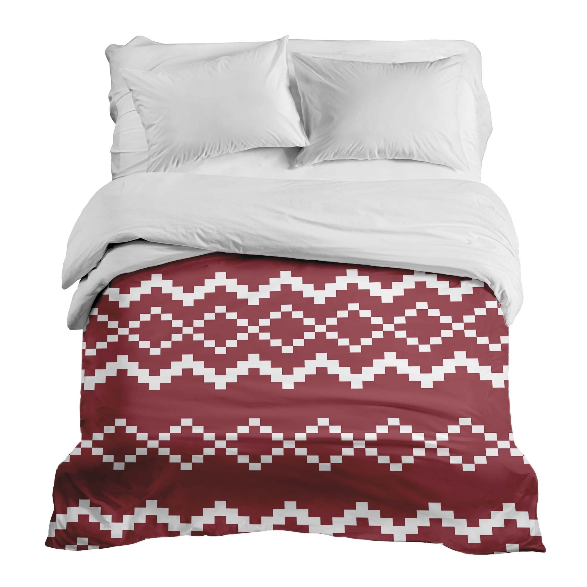 Manta terapéutica original - Funda de algodón con motivo navideño rojo