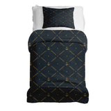 Juego de ropa de cama con manta terapéutica azul con ancla